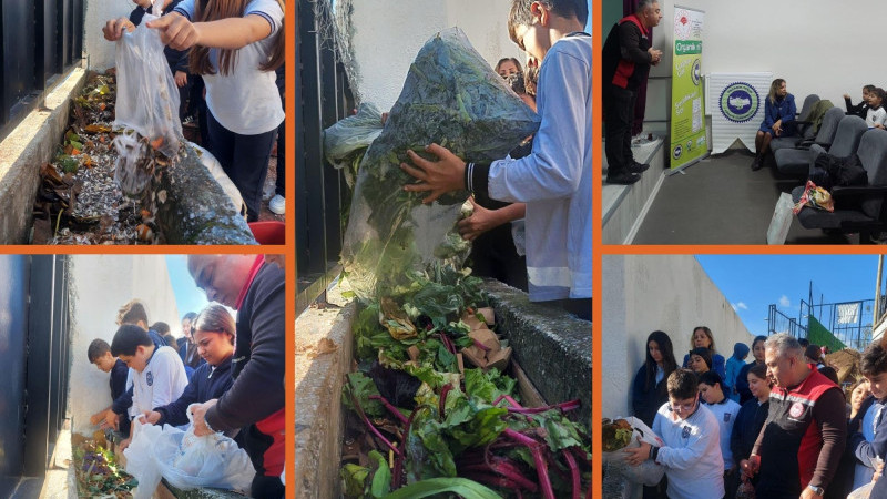 İzmir Tarım ve Orman İl Müdürlüğü’nden öğrencilere kompost eğitimi